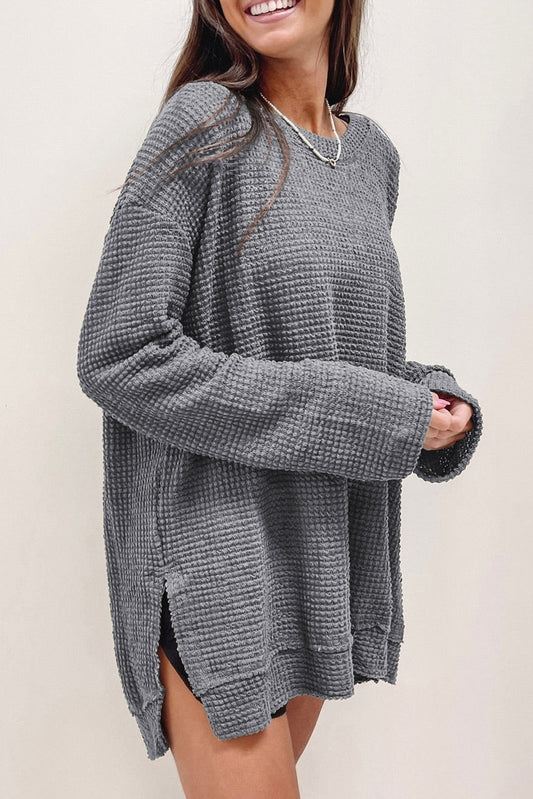 Waffle knit tunic